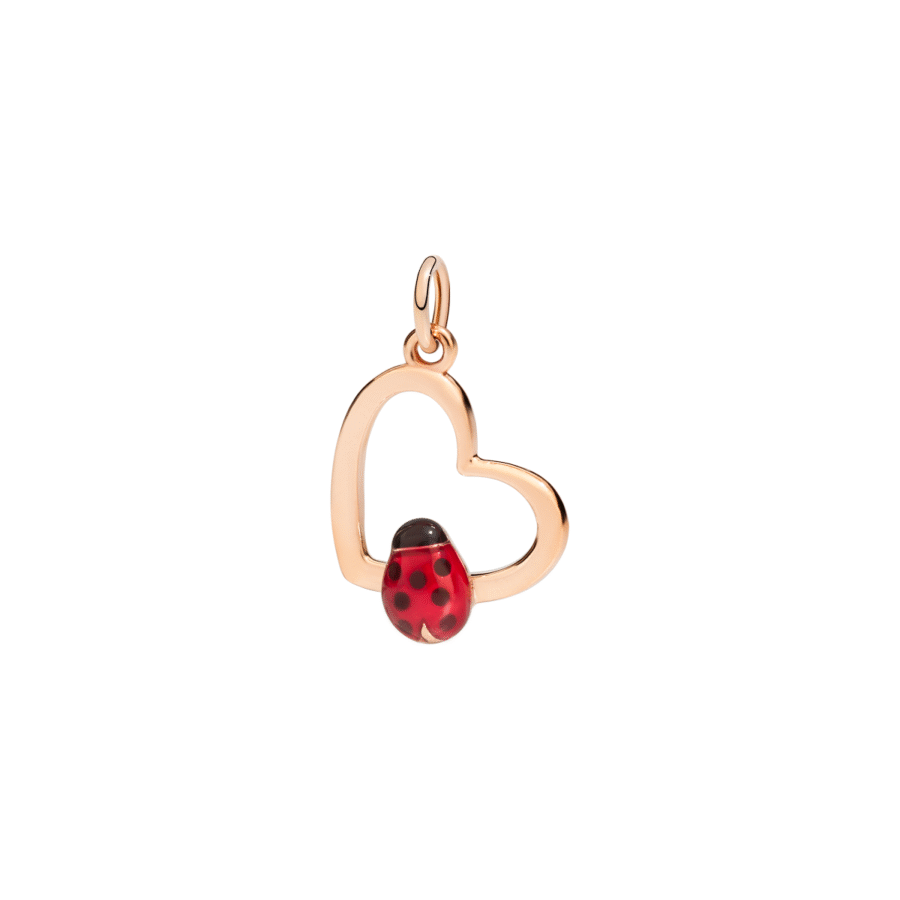 DoDo Privezak Heart with Ladybird